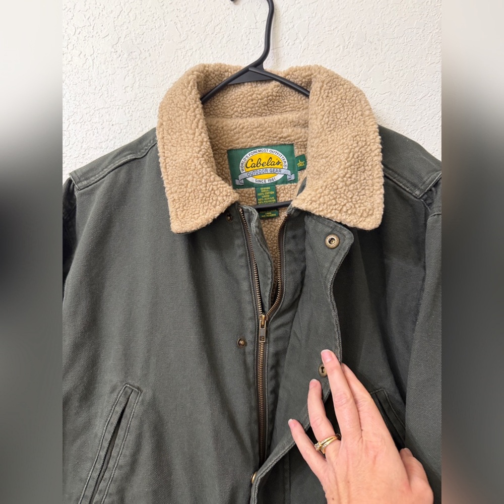 Cabela's Canvas Barn Chore FieldUtility Jacket Sherpa Fleece Insert - Large Tall - Picture 2 of 16